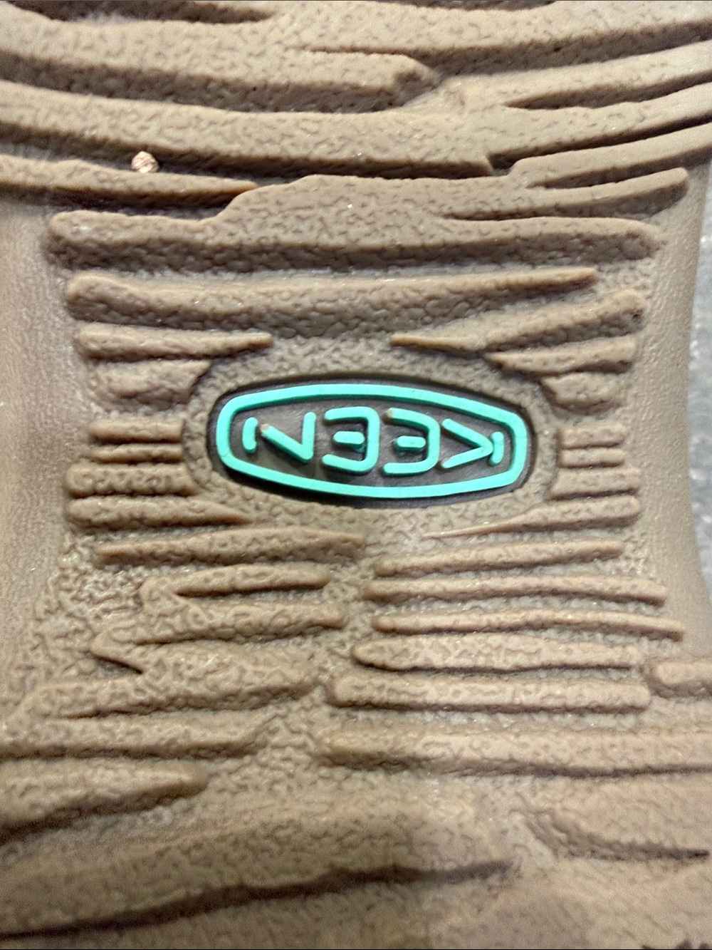 KEEN Women's astoria west hiking Sandals in Taupe with Coral Accents - Picture 9 of 12